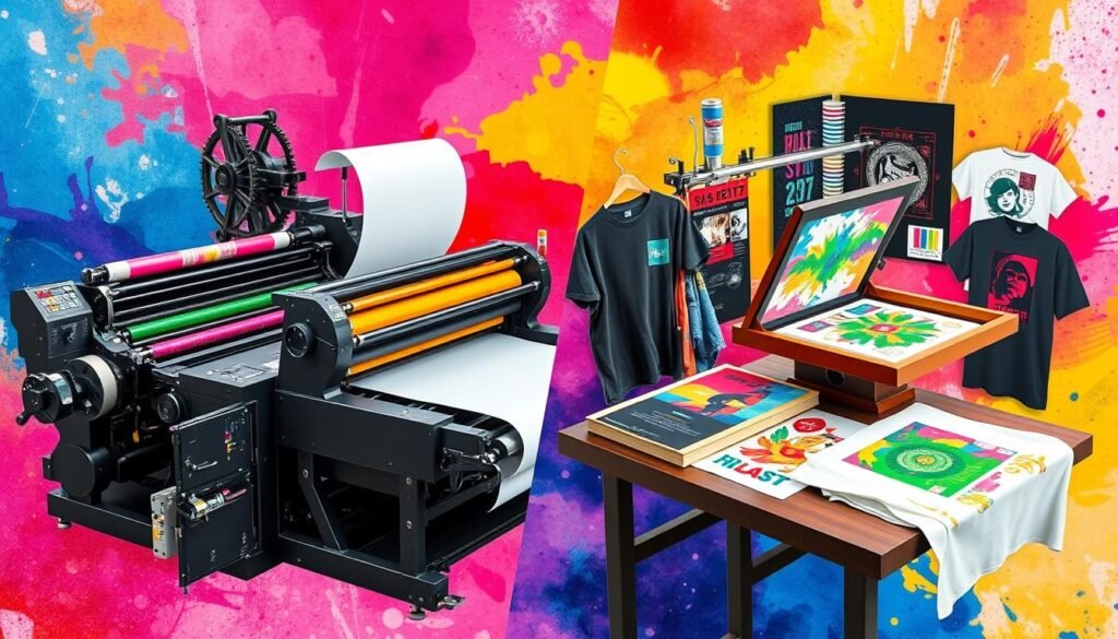 offset printing and screen printing